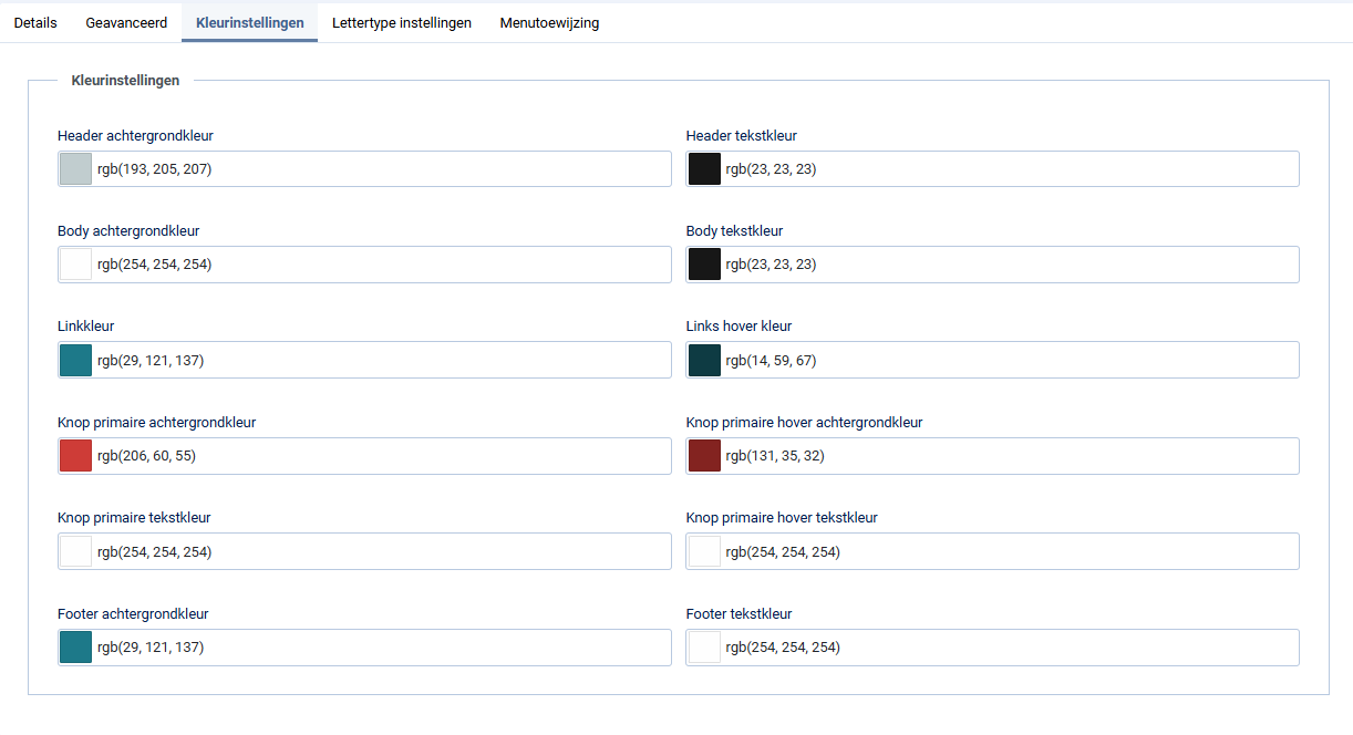 joomla6 cassiopeia extended colors