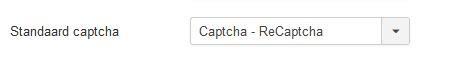 recaptcha algemene instellingen